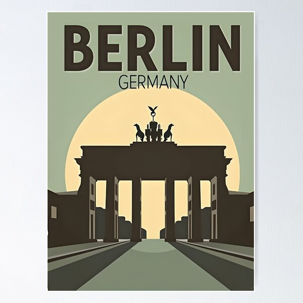 Item preview, A Vintage Travel Illustration of Berlin - Germany  designed and sold by GoodOldVintage.
