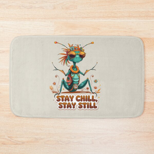 Item preview, Stay Chill, Stay Still – Groovy Praying Mantis | Boho Nomads Spirit Animal designed and sold by LaLi-Designs.