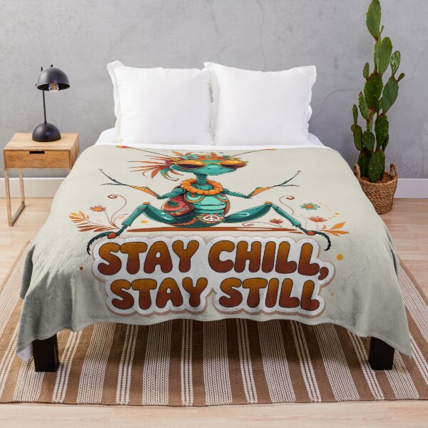 Item preview, Stay Chill, Stay Still – Groovy Praying Mantis | Boho Nomads Spirit Animal designed and sold by LaLi-Designs.