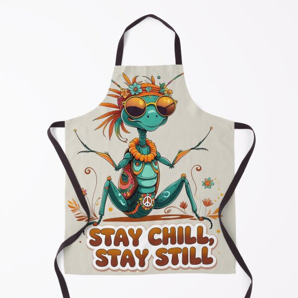 Item preview, Stay Chill, Stay Still – Groovy Praying Mantis | Boho Nomads Spirit Animal designed and sold by LaLi-Designs.