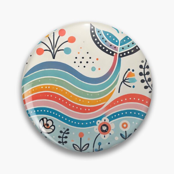 Item preview, Scandinavian Folk Art Rainbow Animals - Cute Colourful Whale Tail by heidiannemorris designed and sold by FOLK ART FUSION.