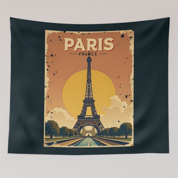 Item preview, A Vintage Travel Illustration of Paris - France designed and sold by GoodOldVintage.