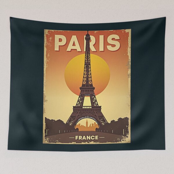 Item preview, A Vintage Travel Illustration of Paris - France designed and sold by GoodOldVintage.