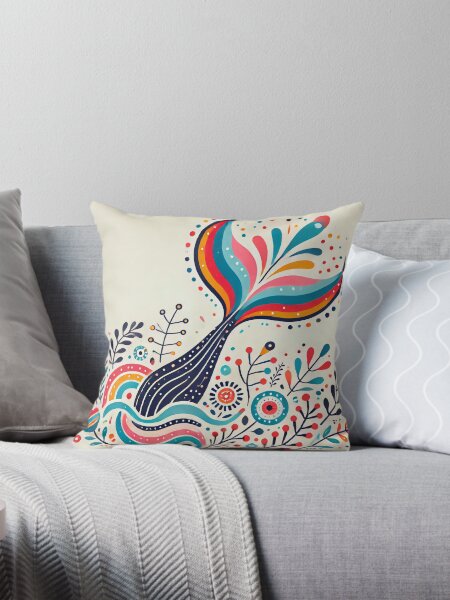 Artikel-Vorschau von Skandinavische Volkskunst-Regenbogentiere - süßer bunter Walschwanz von heidiannemorris, designt und verkauft von FOLK ART FUSION by heidiannemorris.