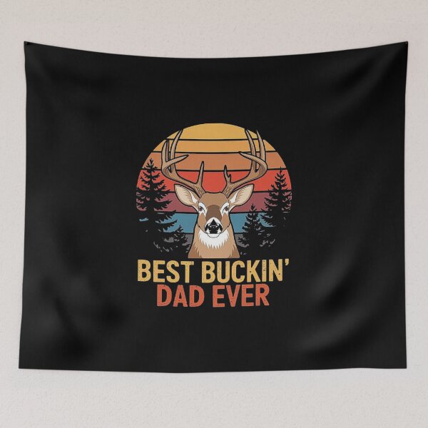 Item preview, Best Buckin’ Dad Ever – Vintage Hunting Deer Design designed and sold by love3617.