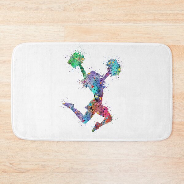 Item preview, Girl Cheerleader Watercolor Artwork Colorful Gift designed and sold by LotusGifts.