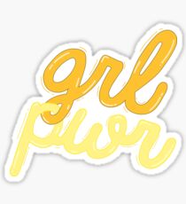 Yellow Grl Pwr Sticker