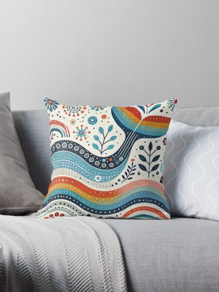 Artikel-Vorschau von Skandinavische Volkskunst-Regenbogentiere - süßer bunter Walschwanz von heidiannemorris, designt und verkauft von FOLK ART FUSION by heidiannemorris.