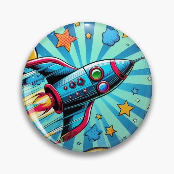 Item preview, pop art style spaceship designed and sold by Dogandesighn.