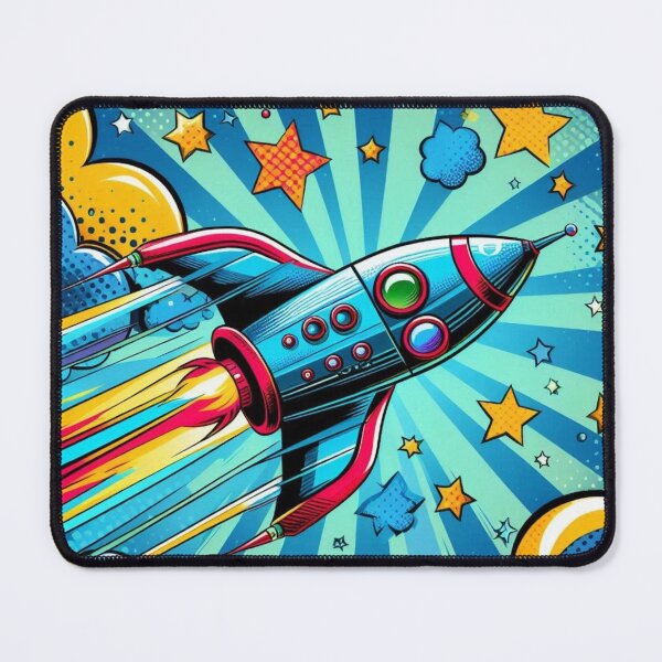 Item preview, pop art style spaceship designed and sold by Dogandesighn.