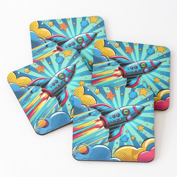 Item preview, pop art style spaceship designed and sold by Dogandesighn.