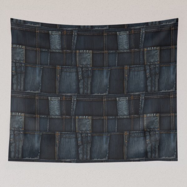 Item preview, Layered Denim Crayon Pattern designed and sold by Glam-OOTD.