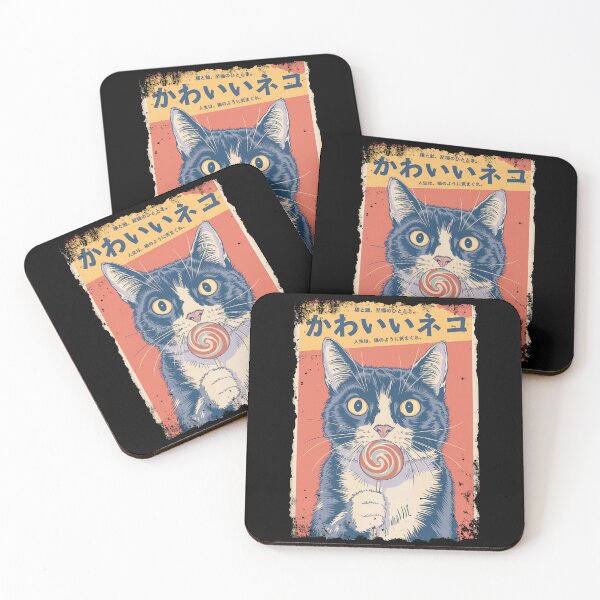 Item preview, Kawaii Cat with Lollipop Retro Japanese Anime Cat Lover Gift designed and sold by Damcoc.
