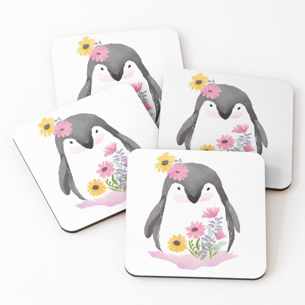 Item preview, Penguin with flowers designed and sold by Gioia-JJ.