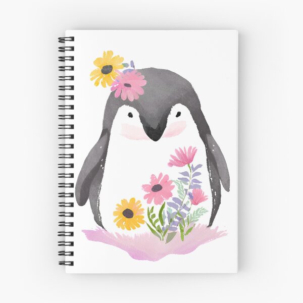 Item preview, Penguin with flowers designed and sold by Gioia-JJ.
