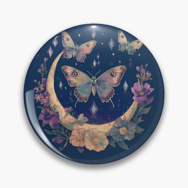Item preview, Floral Moth Garden In The Night Sky designed and sold by MarigoldandLily.