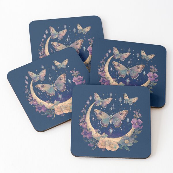 Item preview, Floral Moth Garden In The Night Sky designed and sold by MarigoldandLily.