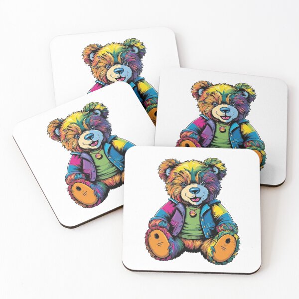 Item preview, Colourful Teddy Bear illustration  designed and sold by ShopTwentyFour.