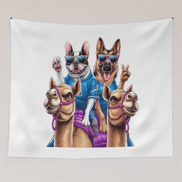 Item preview, Desert Adventure Dogs – Fun Camel Ride in the Sun designed and sold by Petpixy.
