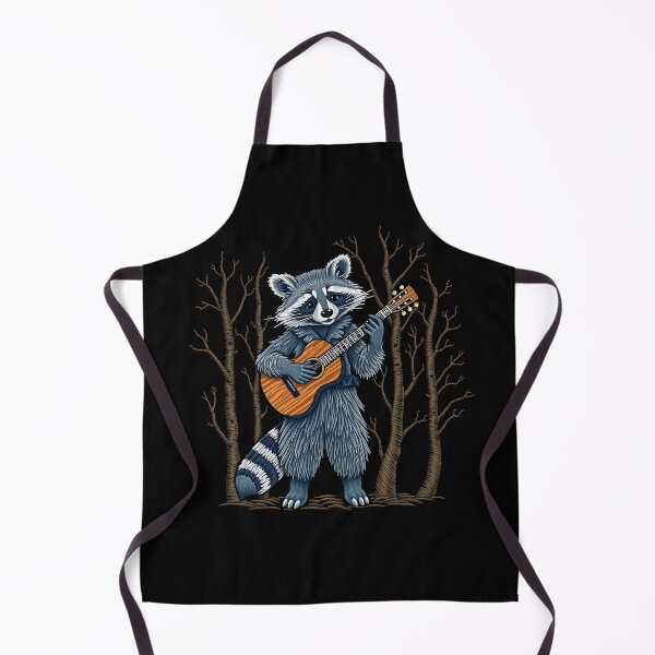 Item preview, Embroidered Raccoon Playing Guitar – Musical Wildlife Art designed and sold by svarupa.