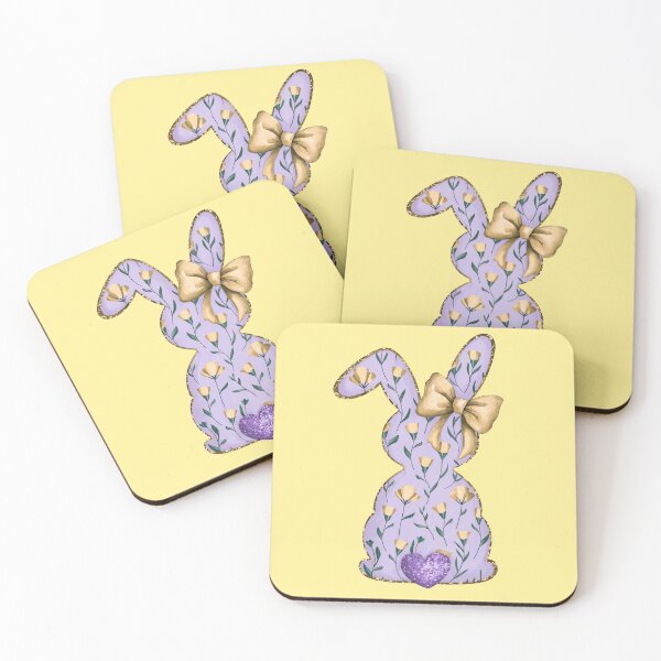 Item preview, Elegant Floral Bunny with Gold Accents designed and sold by Cristina Galerina.