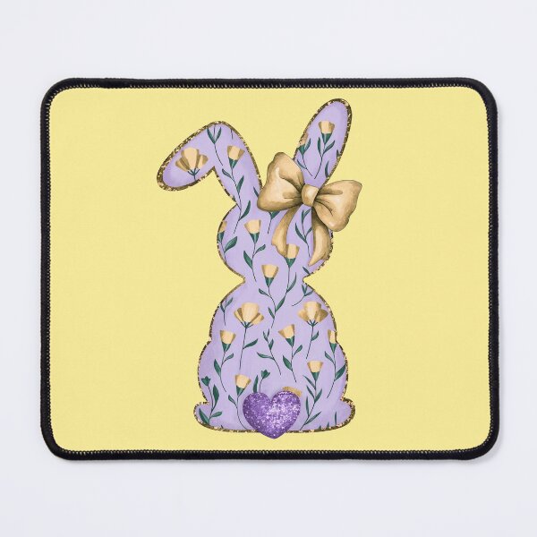 Item preview, Elegant Floral Bunny with Gold Accents designed and sold by Cristina Galerina.