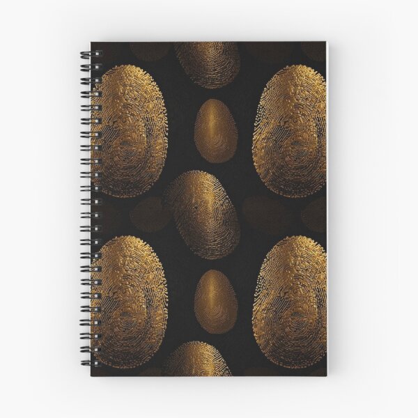 Item preview, Golden Acrylic Fingerprint on Black designed and sold by Glam-OOTD.