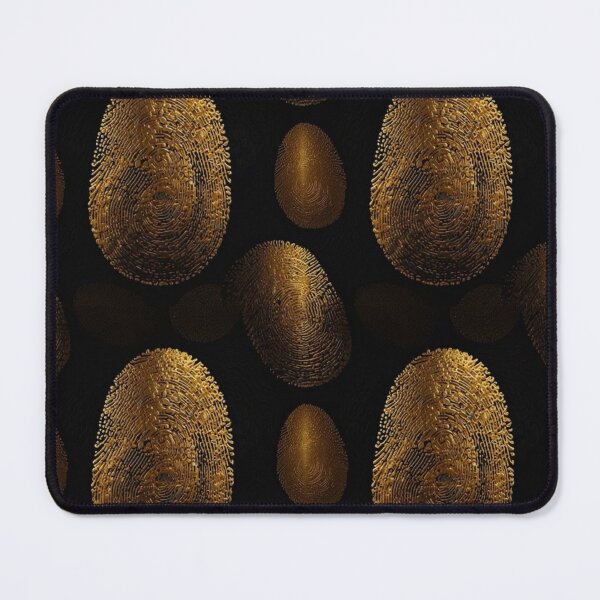 Item preview, Golden Acrylic Fingerprint on Black designed and sold by Glam-OOTD.
