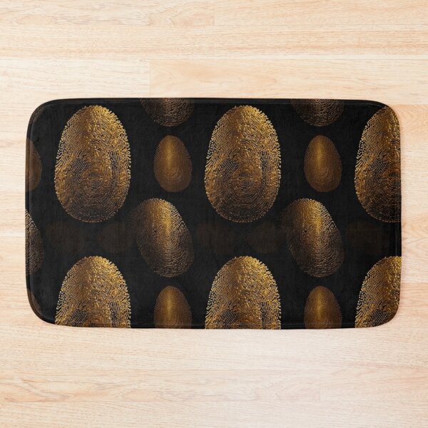 Item preview, Golden Acrylic Fingerprint on Black designed and sold by Glam-OOTD.
