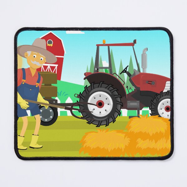 Item preview, Cartoon Farmer at Work – Farm Life Illustration designed and sold by TurboTrac.