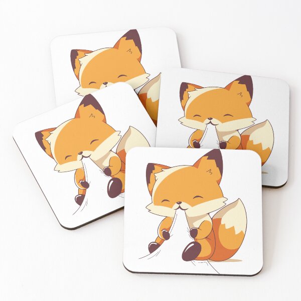 Item preview, Cute Fox Eating designed and sold by mermaids001.