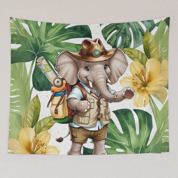 Item preview, Adventurous Elephant Jungle Explorer designed and sold by glowarya.