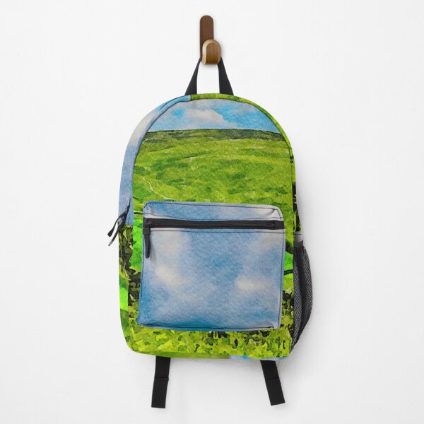 Item preview, Serene watercolor landscape of rolling hills in West Midlands, England designed and sold by GestaltImagery.