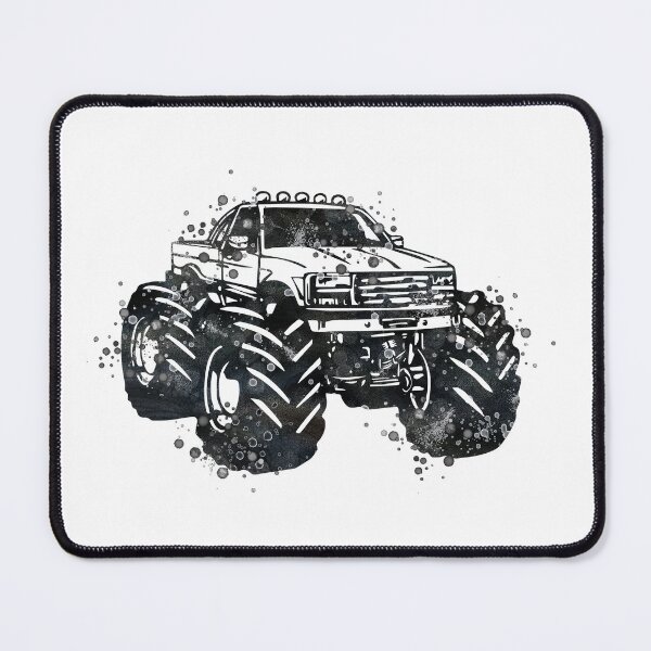 Item preview, Monster Truck Black and White Art Gift designed and sold by LotusGifts.