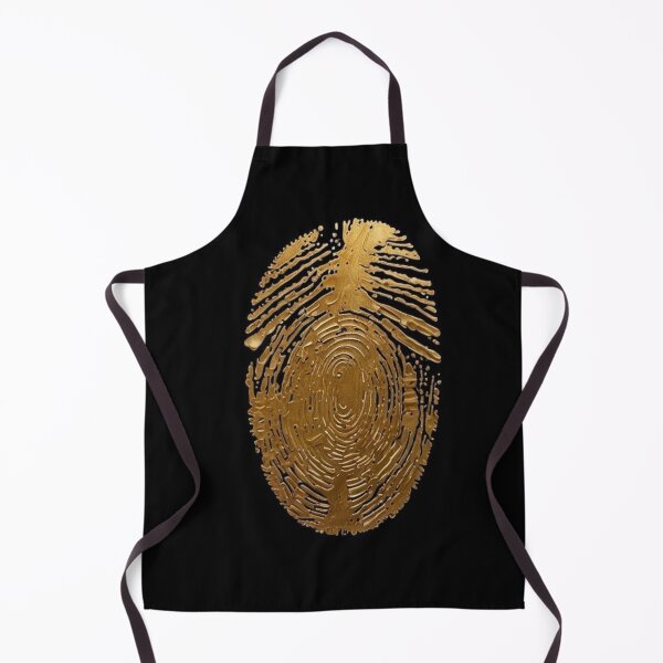Item preview, Golden Acrylic Fingerprint on Black designed and sold by Glam-OOTD.