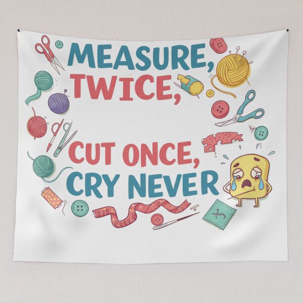 Item preview, Measure Twice, Cut Once, Cry Never designed and sold by FitEnvy.