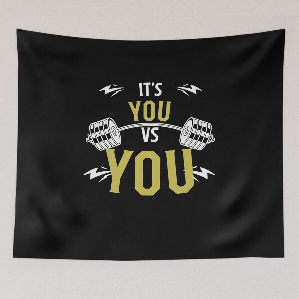 Item preview, Its you vs you workout gym motivation  designed and sold by VinsendDraconi.
