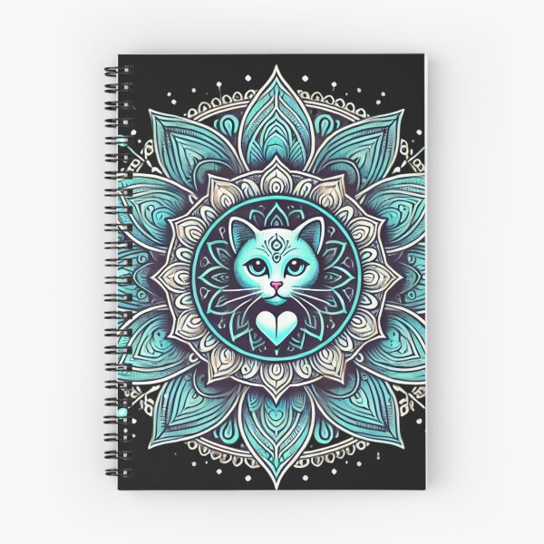Item preview, Turquoise Cat Mandala Art designed and sold by Desireehaz.