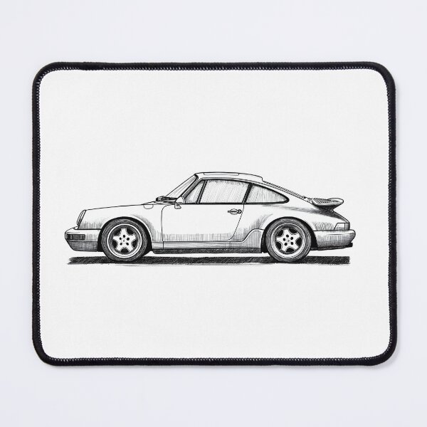 Item preview, Porsche 911 993 Turbo Ink Sketch Illustration designed and sold by blackdogshop.