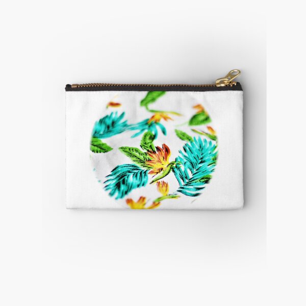 Item preview, Green Turquoise Flower Pattern On White designed and sold by robspencer.