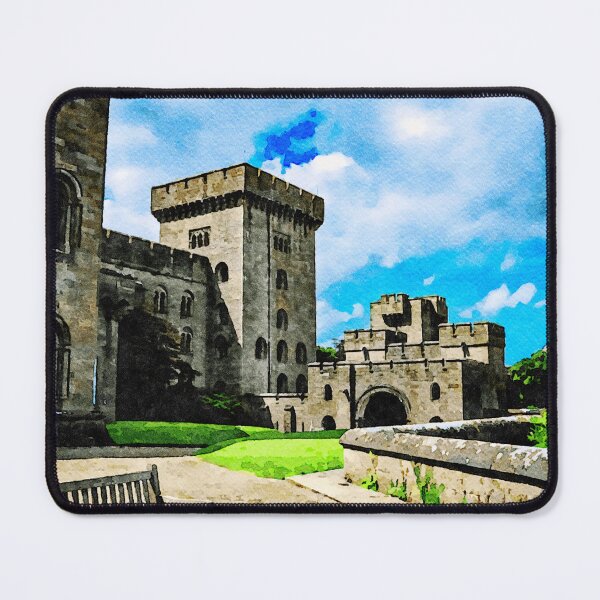 Item preview, Watercolor painting of a historic castle in the Cotswolds, England designed and sold by GestaltImagery.