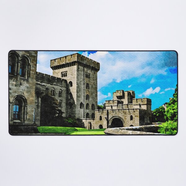 Item preview, Watercolor painting of a historic castle in the Cotswolds, England designed and sold by GestaltImagery.