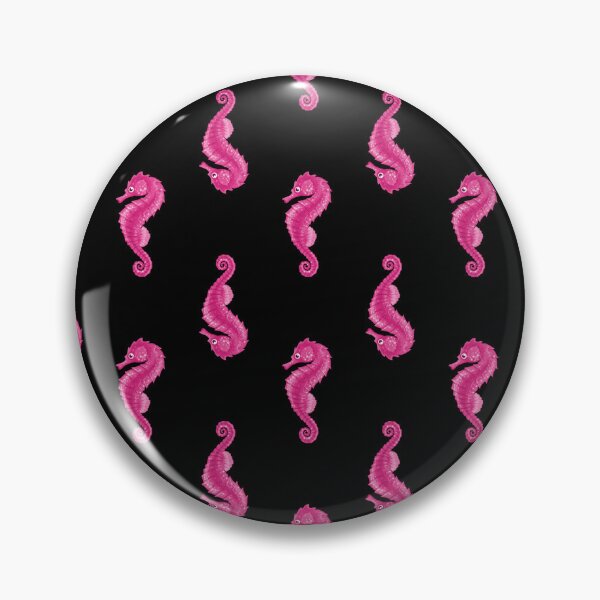 Aperçu de l'œuvre Flash pink seahorse on black background créée et vendue par Topmel.