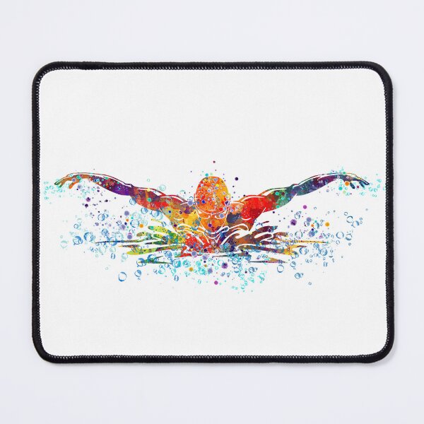 Item preview, Boy Swimmer Butterfly Stroke Watercolor Art Gift designed and sold by LotusGifts.