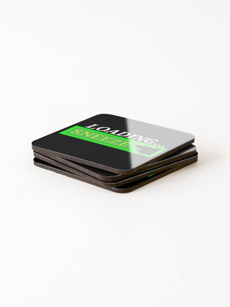 Thumbnail 4 of 5, Coasters (Set of 4), Loading Sneeze. designed and sold by TheClawMachine.