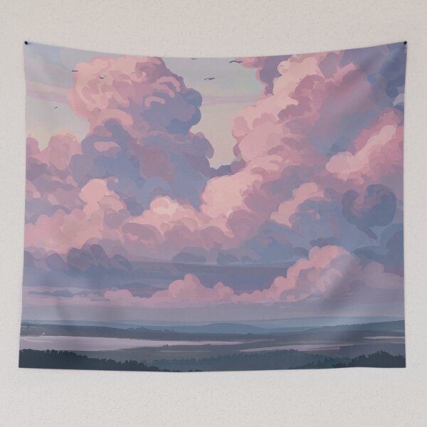 Item preview, pink cloud sky scenery designed and sold by wi geon.