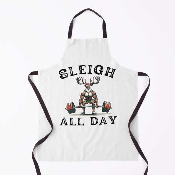 Item preview, Sleigh All Day Funny workout Reindeer gym saying Christmas designed and sold by snowry.
