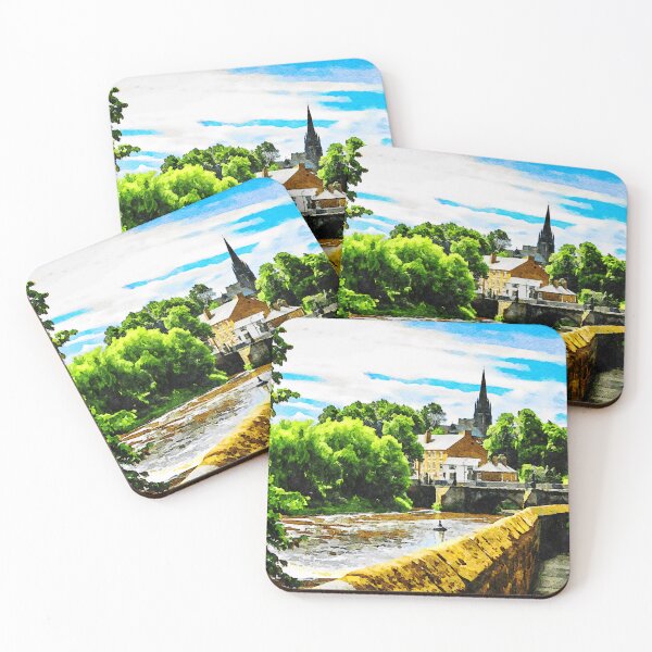 Item preview, Watercolor depiction of Chester city walls and historic architecture in England designed and sold by GestaltImagery.