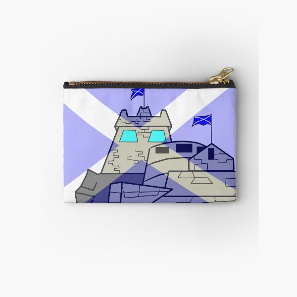 Item preview, Edinburgh Castle with Scottish Flag Overlay – Scottish Pride Cartoon Art designed and sold by RedEyeWolf.