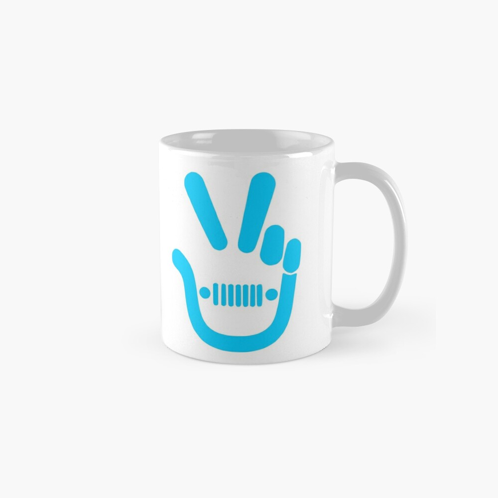 Jeep Wave Peace Sign Jeep Wrangler Official Wave Aqua Blue Poster By Rebelbelle Redbubble